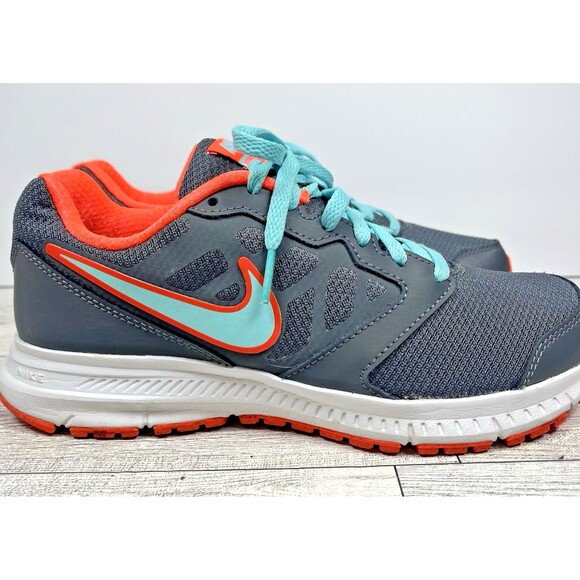 Nike Downshifter 6 Running Shoe Women's Size 7 Gray/Orange/Blue EUC - Picture 5 of 10
